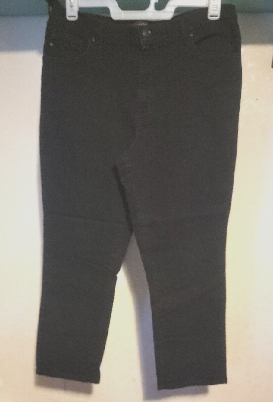 Lee Platinum Label Womens Jeans Black 16 Short Stretch Straight Leg